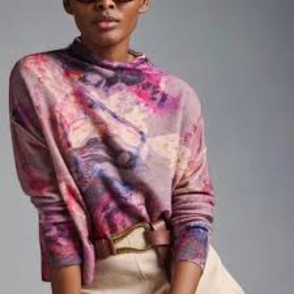 Alani cashmere mock-neck sweater by Pilcro NWOT XS - Picture 2 of 7